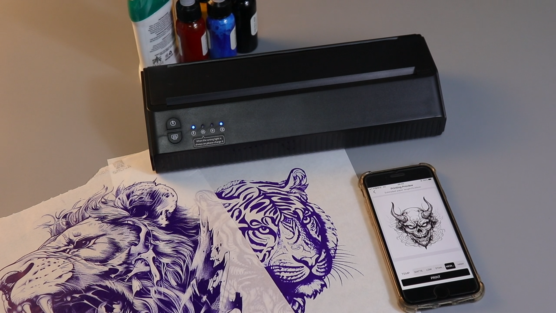 Amazon.com: Tattoo Stencil Printer Bluetooth Thermal Stencil